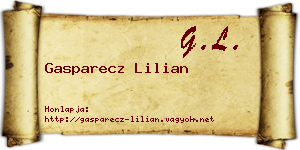 Gasparecz Lilian névjegykártya